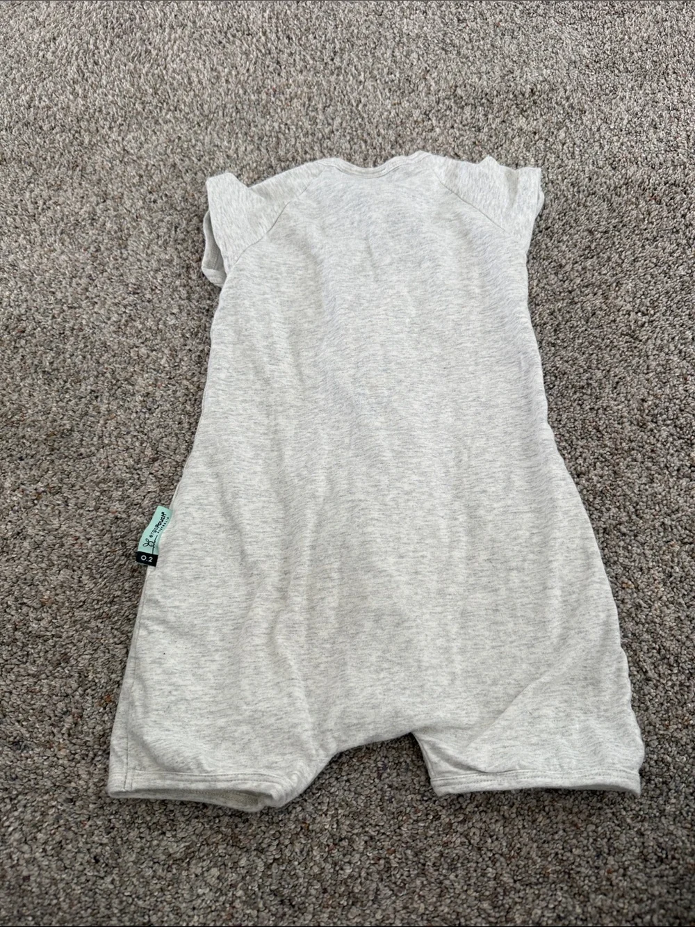 ergoPouch Short Sleeve Romper 0.2 TOG Grey Marle size 1